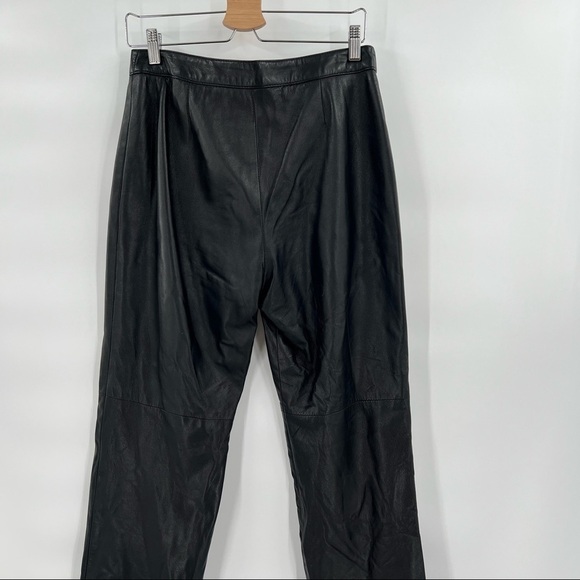 DANIER leather line leather black high rise pants size 10 - Picture 5 of 6
